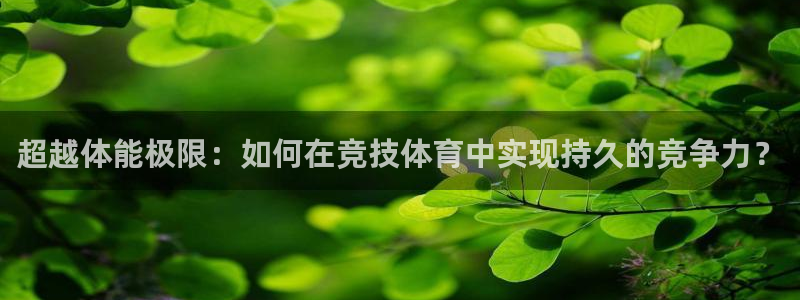 vsport体育官方正版app娱乐网站：超越体能极限：如何在