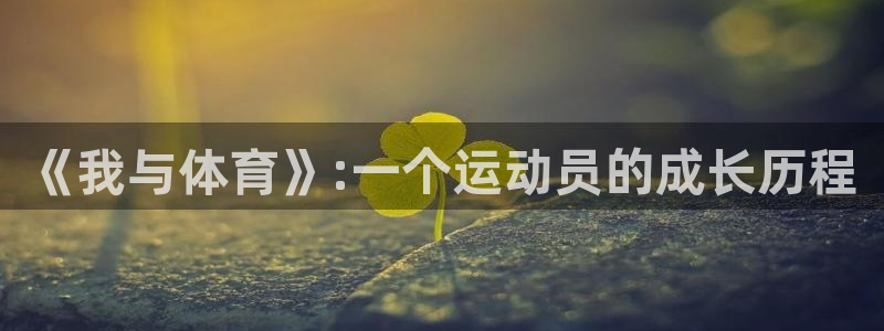 vsport体育官方正版app娱乐网站：《我与体育》:一个运